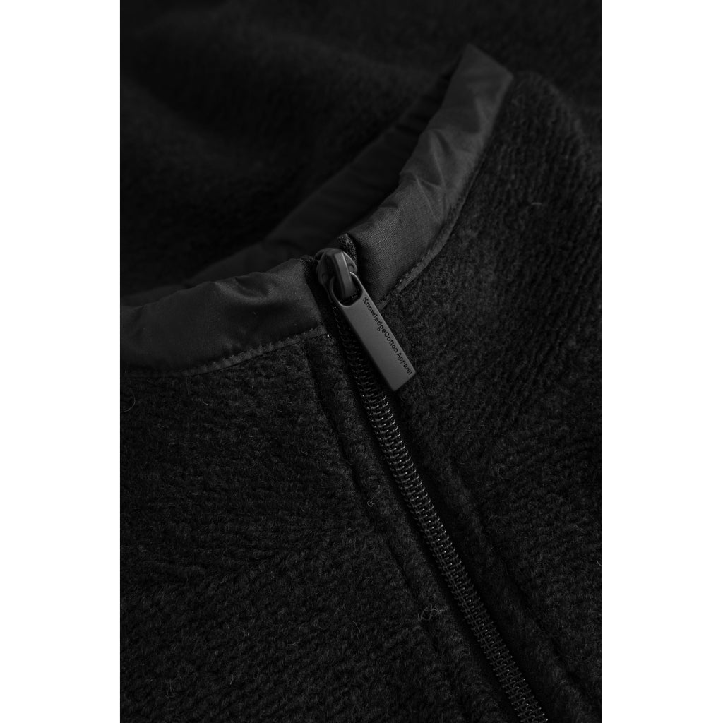 Knitted Fleece Jacket - GRS/Vegan - Black Jet