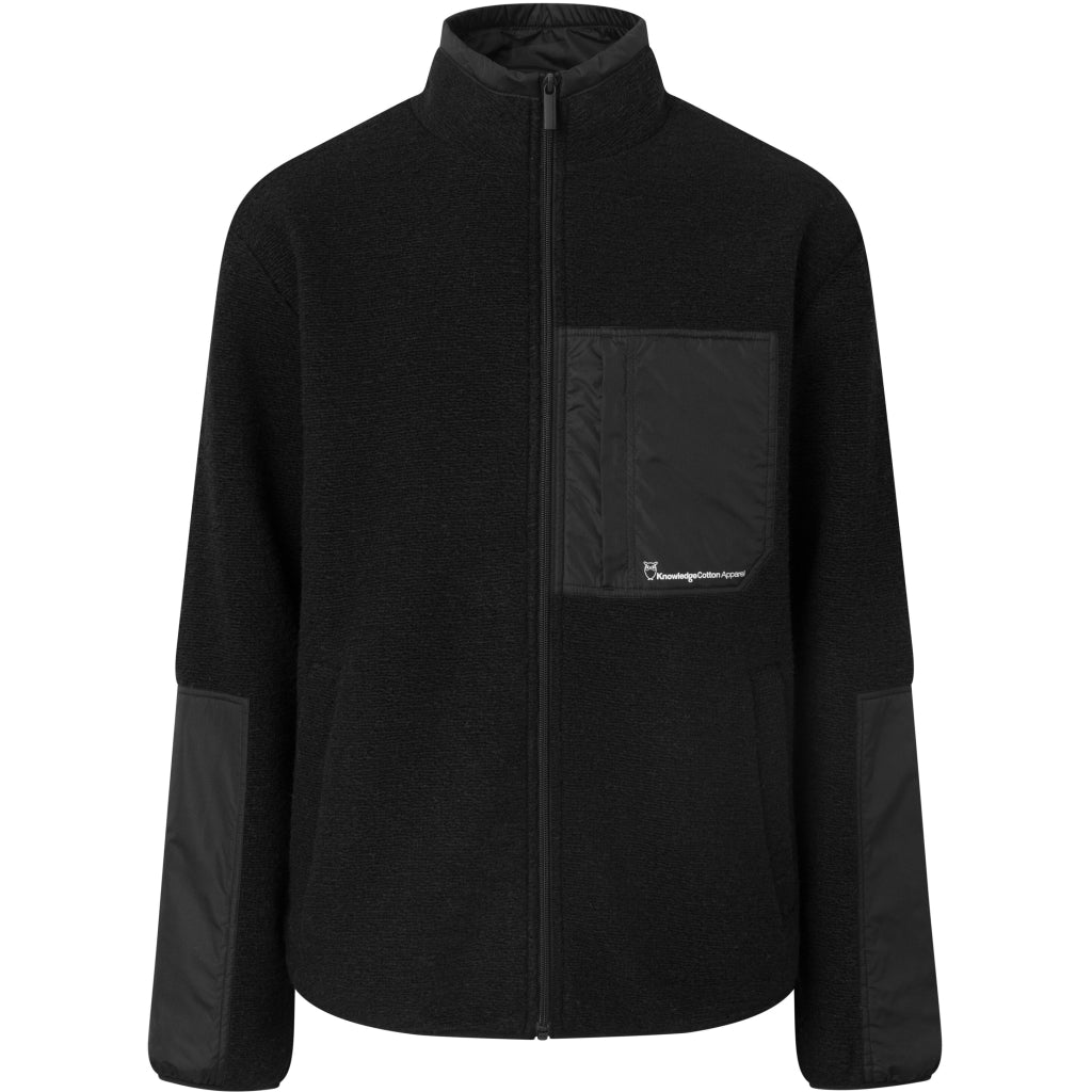 Knitted Fleece Jacket - GRS/Vegan - Black Jet