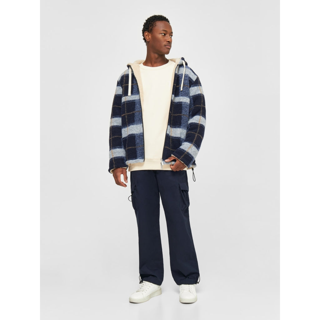 Teddy Reversable Zip Hood Jacket - GRS/Vegan - Blue Check