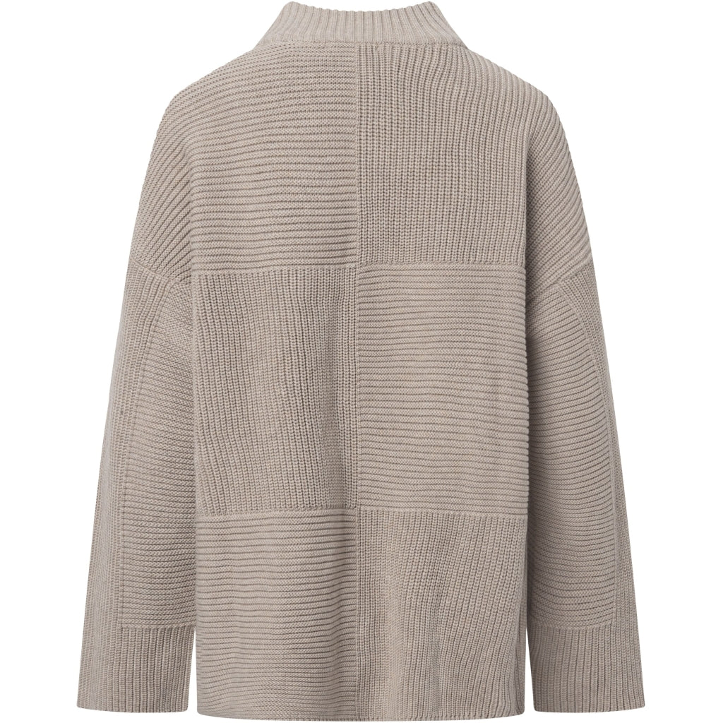Cotton Loose Fit Crew Neck Knit - GOTS/Vegan -  Light Feather Gray