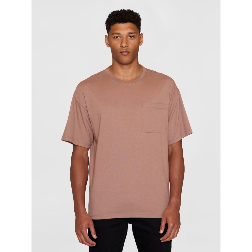 Loose fit heavy single t-shirt - OCS/Vegan - Chocolate Malt