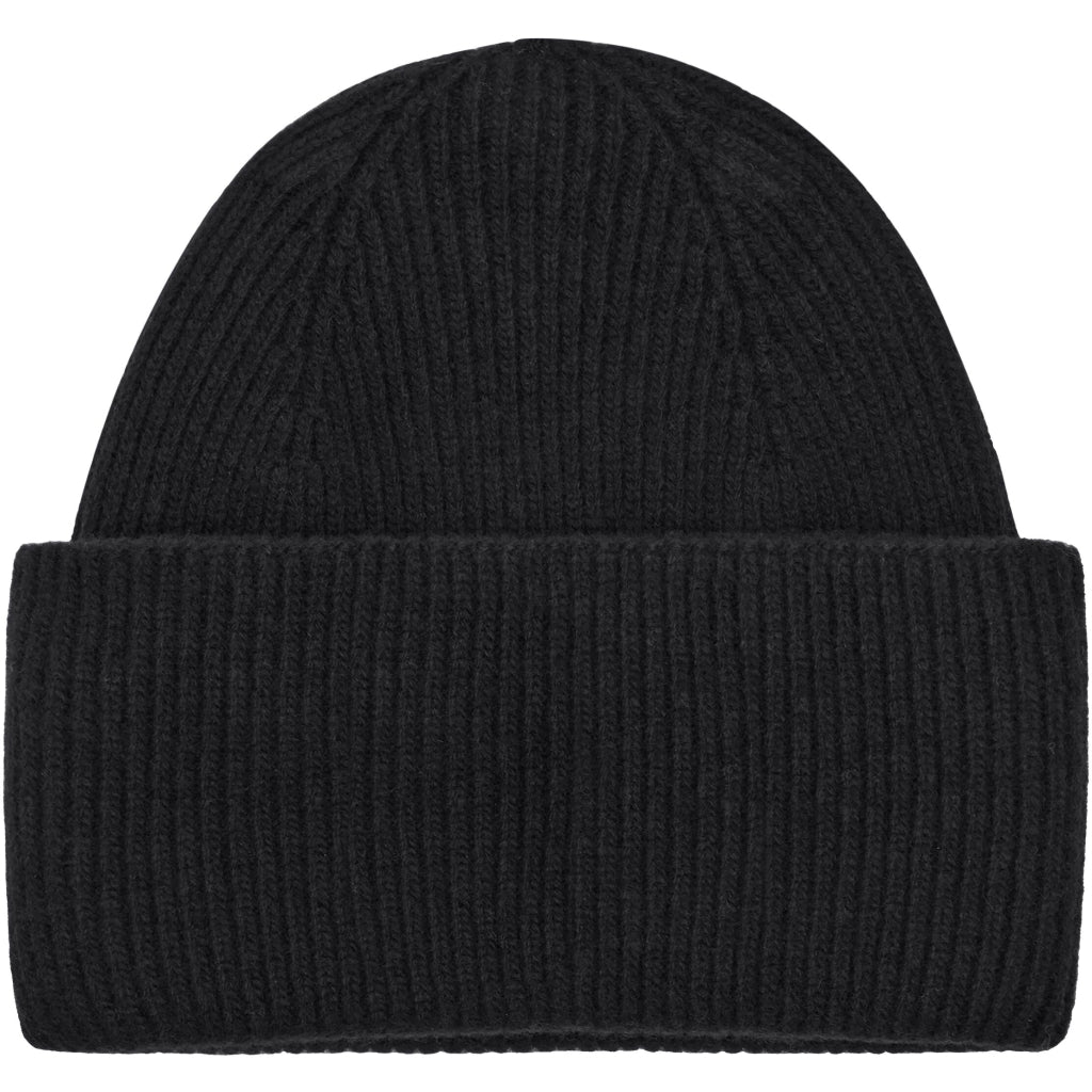Cashmere Rib Beanie RWS - Black Jet