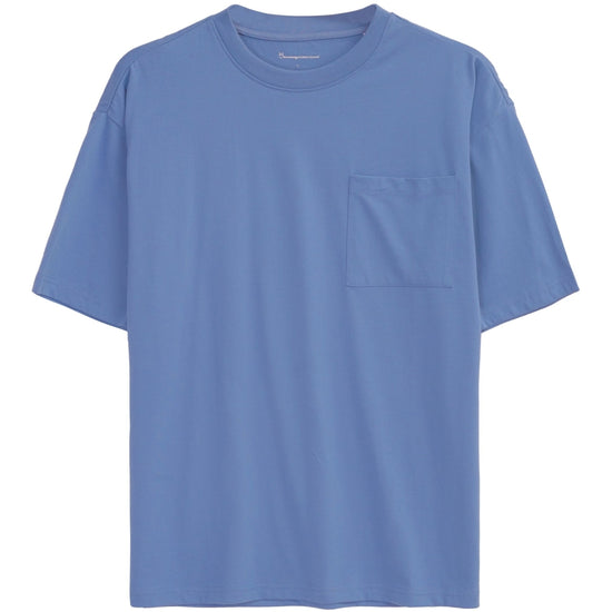 Loose fit heavy single t-shirt - OCS/Vegan - Moonlight Blue