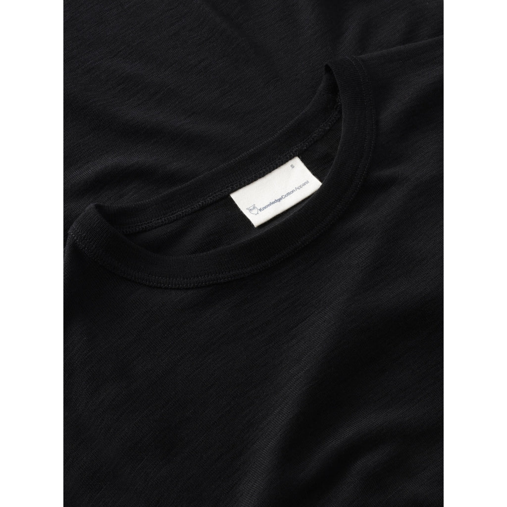 Merino rib t-shirt - Black Jet