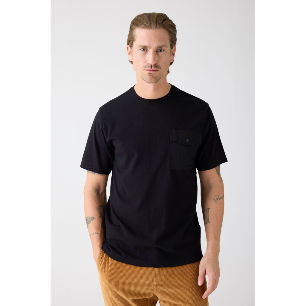 Organic Cotton Pocket T-shirt GOTS - Black Jet