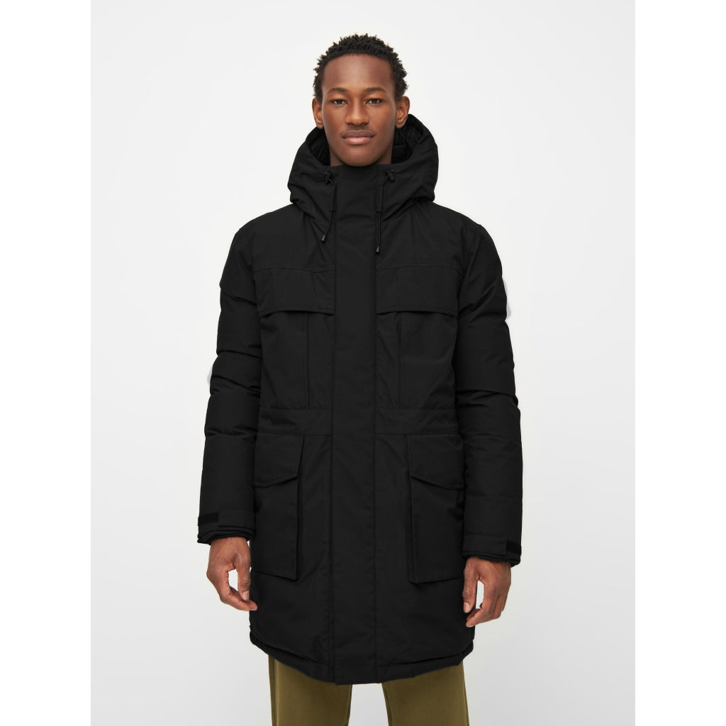 APEX CANVAS™ Long Padded Coat - GRS/Vegan - Black Jet