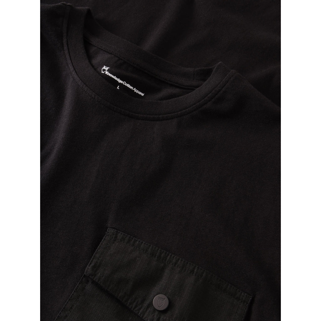 Organic Cotton Pocket T-shirt GOTS - Black Jet