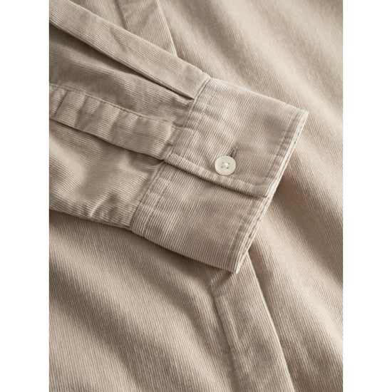 Corduroy Shirt Dress - GOTS/Vegan - Light Feather Gray