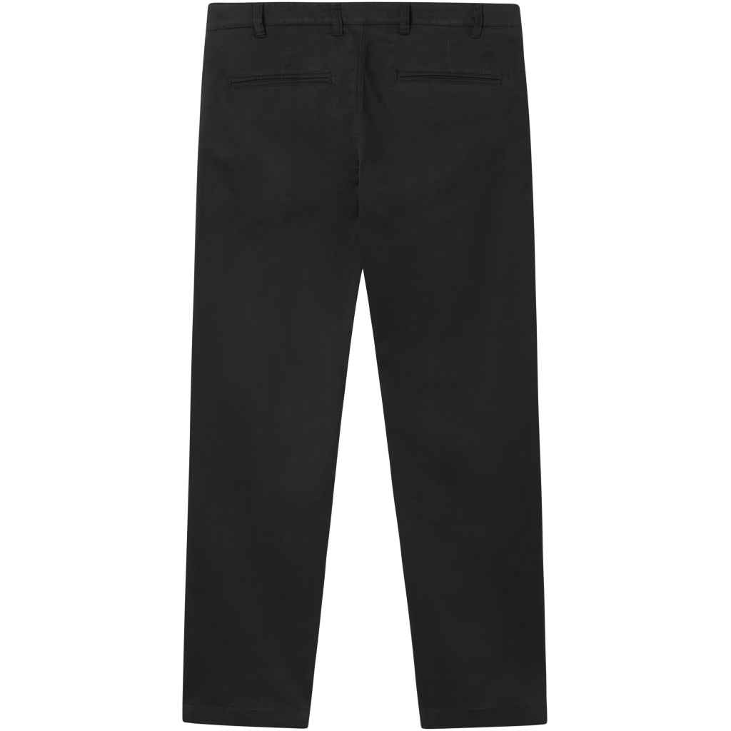 LUCA slim twill chino pants - GOTS/Vegan - Black Jet
