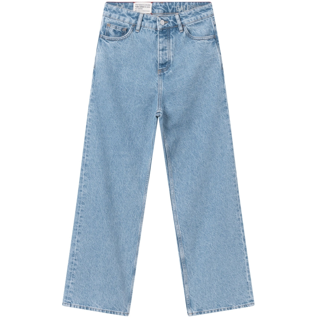 REBORN™ GALE Straight Mid-Rise Bleached Stonewash 5-Pocket Jeans