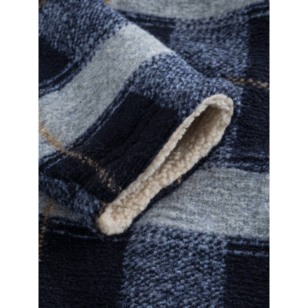 Teddy Reversable Zip Hood Jacket - GRS/Vegan - Blue Check