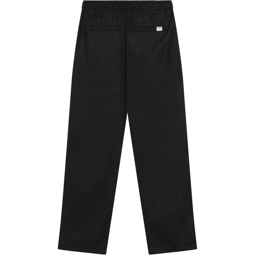 Fig loose wool pants - Dark Grey Melange