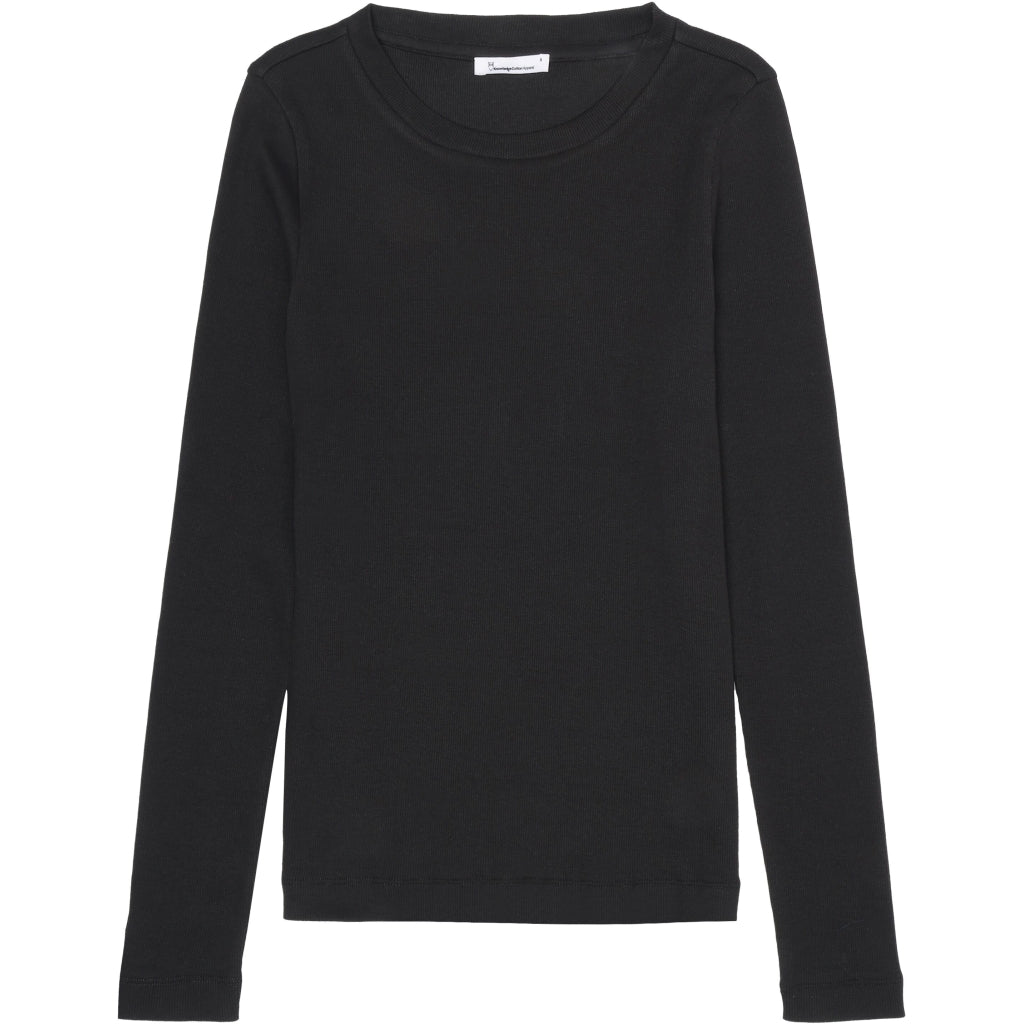 Rib long sleeve t-shirt - Black Jet