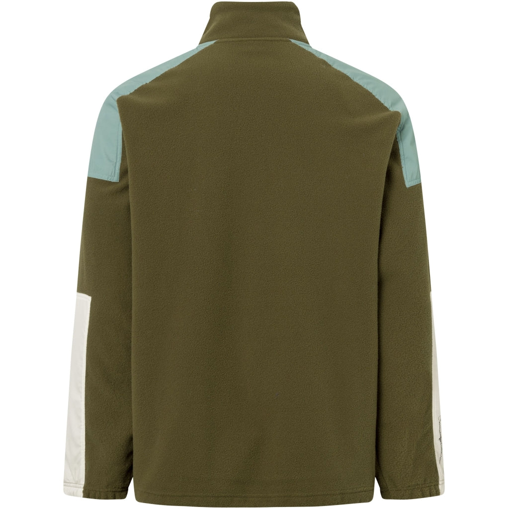 Fleece Anorak - GRS/Vegan - Dark Olive