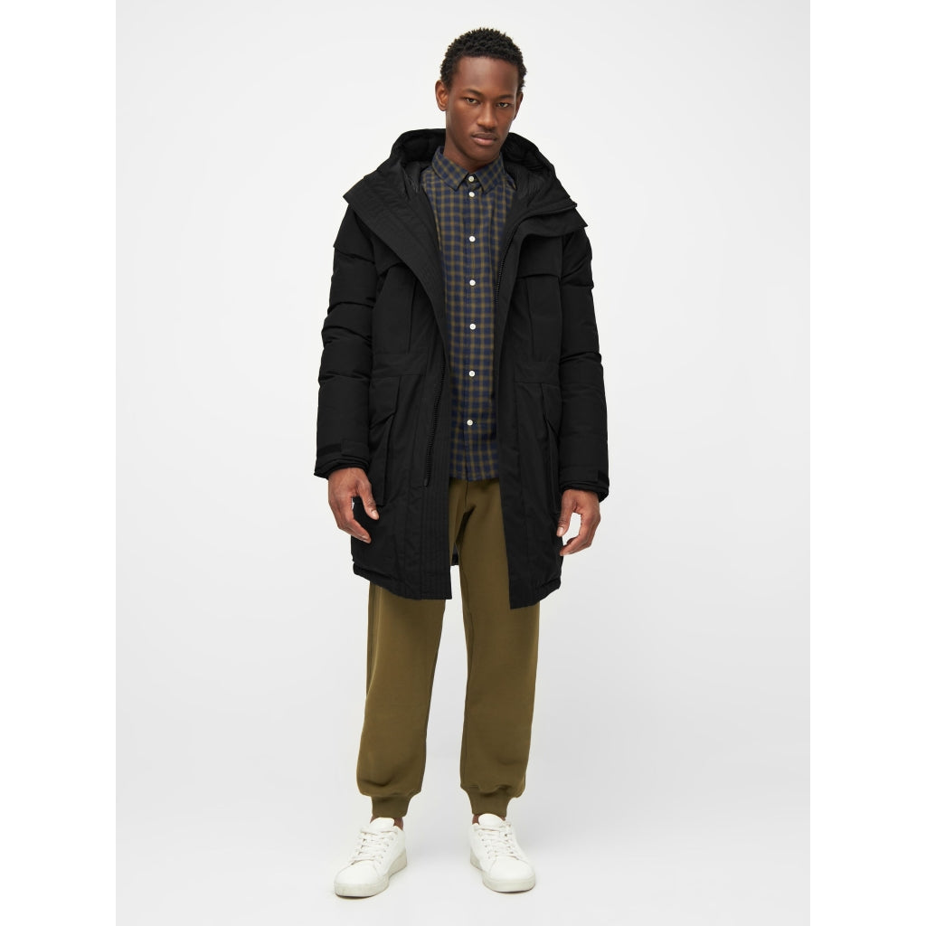 APEX CANVAS™ Long Padded Coat - GRS/Vegan - Black Jet