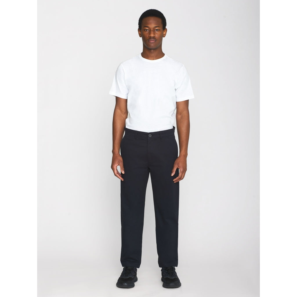 CHUCK regular chino twill pants - GOTS/Vegan - Black Jet