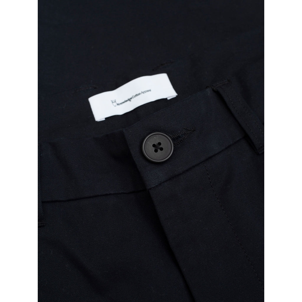 CHUCK regular chino twill pants - GOTS/Vegan - Black Jet
