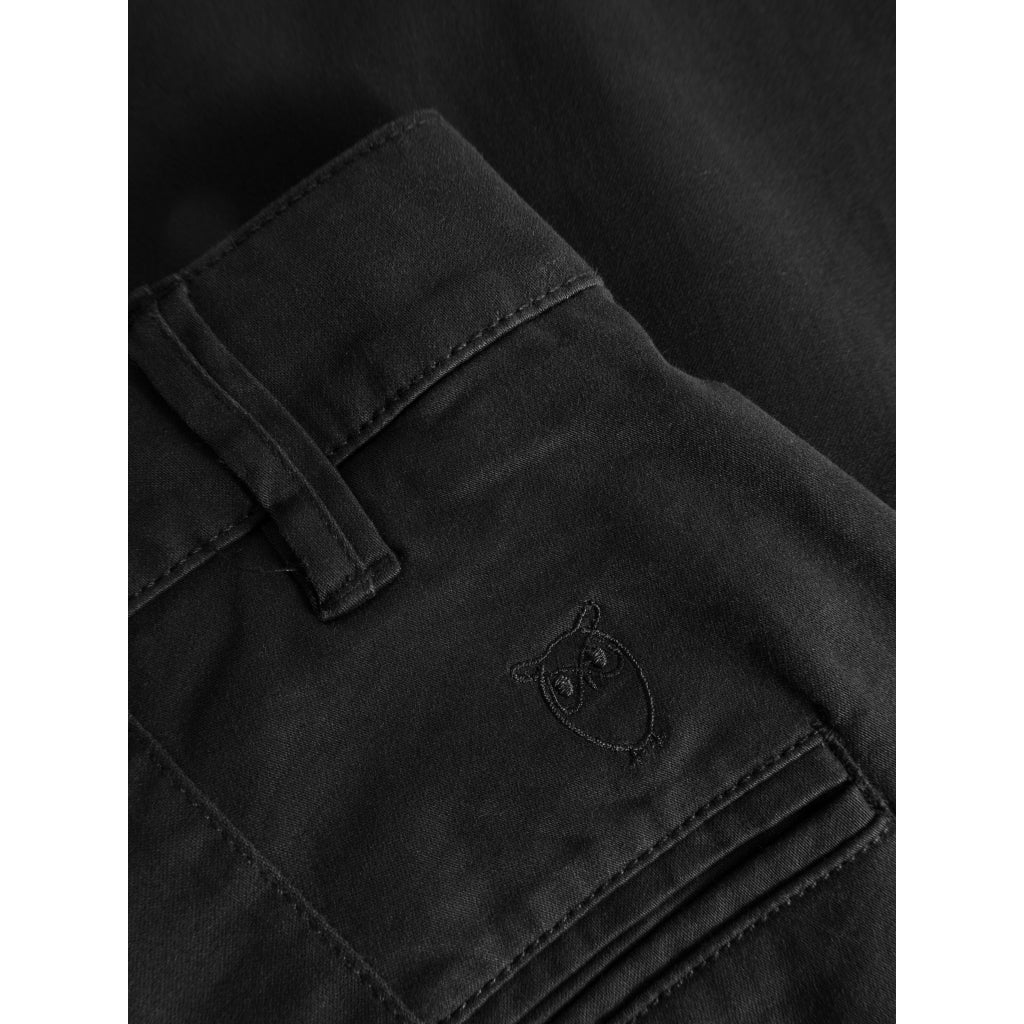 LUCA slim twill chino pants - GOTS/Vegan - Black Jet