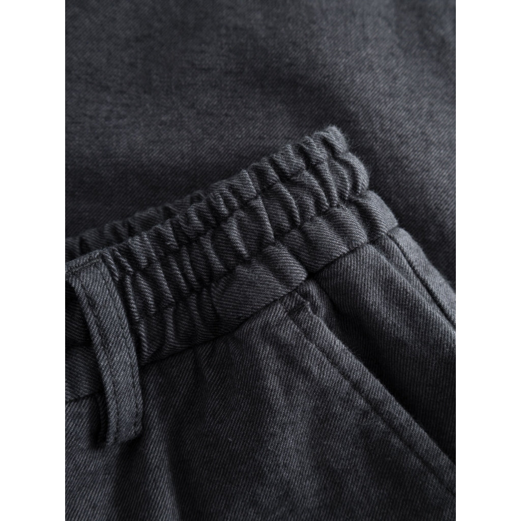FIG Loose Flannel Chino Pants - GOTS/Vegan - Gray Pinstripe