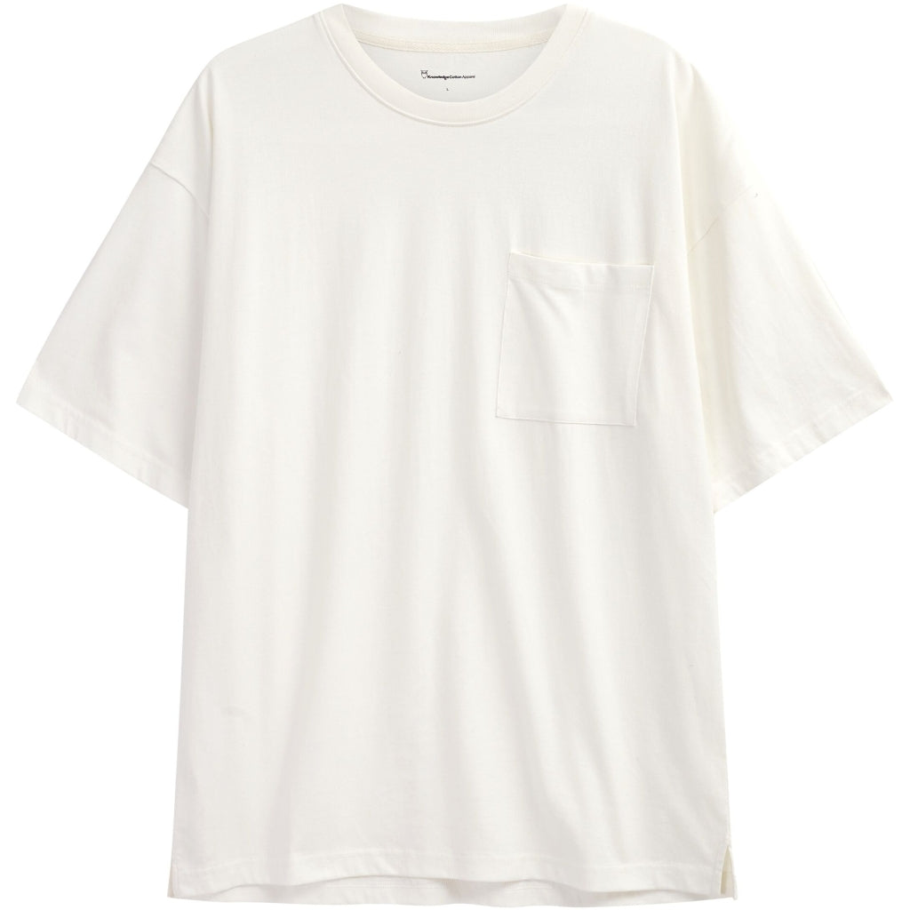 Loose fit heavy single t-shirt - OCS/Vegan - Egret