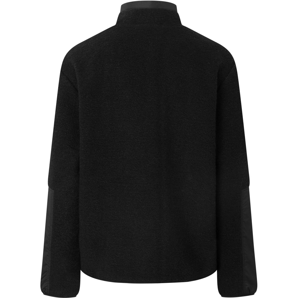 Knitted Fleece Jacket - GRS/Vegan - Black Jet