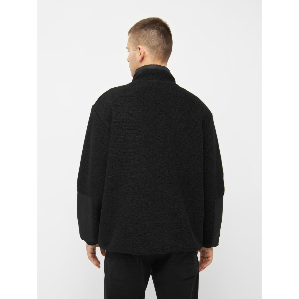 Knitted Fleece Jacket - GRS/Vegan - Black Jet