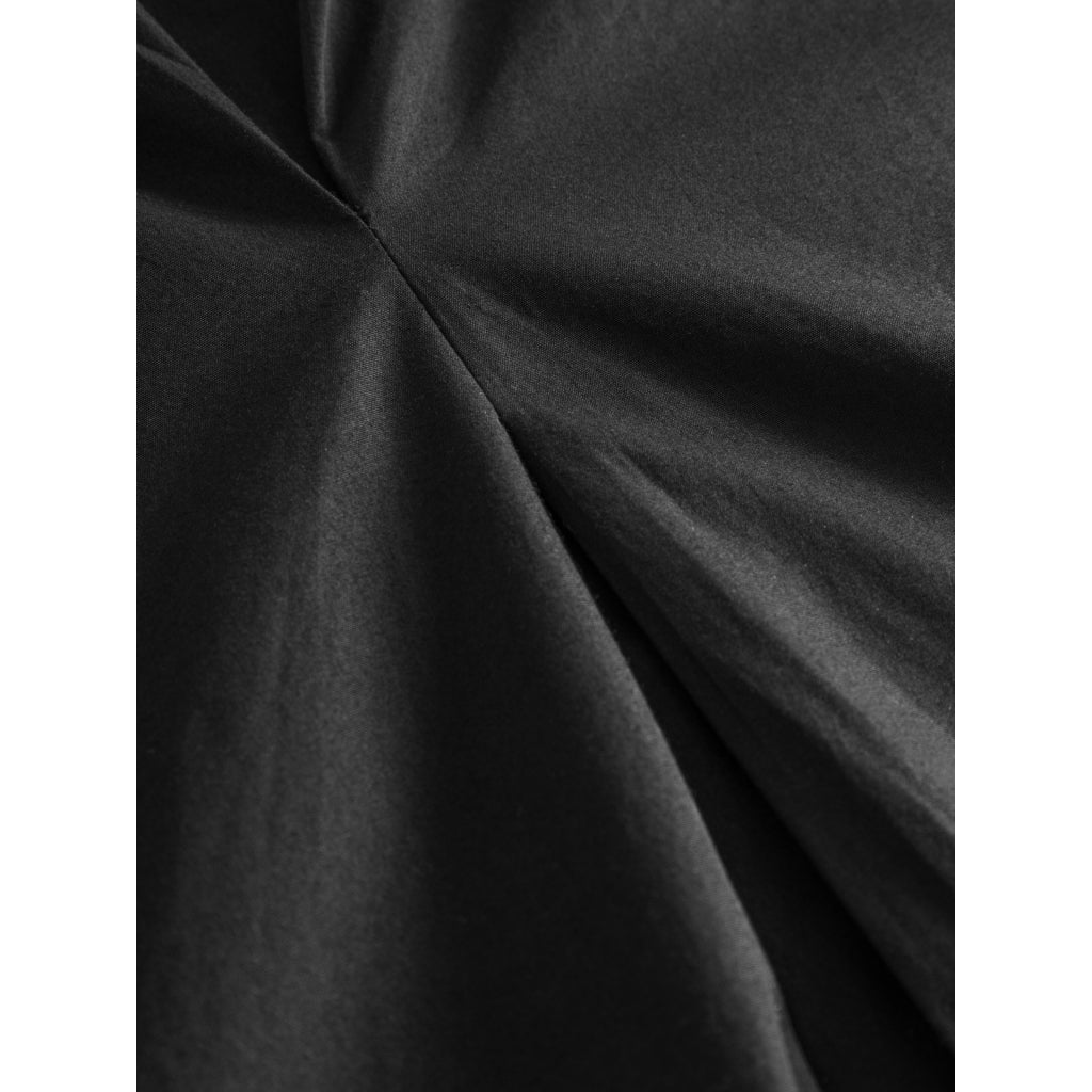 Poplin Wrap Shirt Dress - GOTS/Vegan - Black Jet
