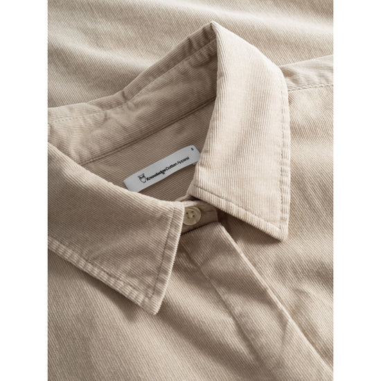 Corduroy Shirt Dress - GOTS/Vegan - Light Feather Gray