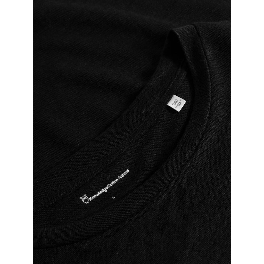 Linen T-Shirt - GOTS/VEGAN - Black Jet