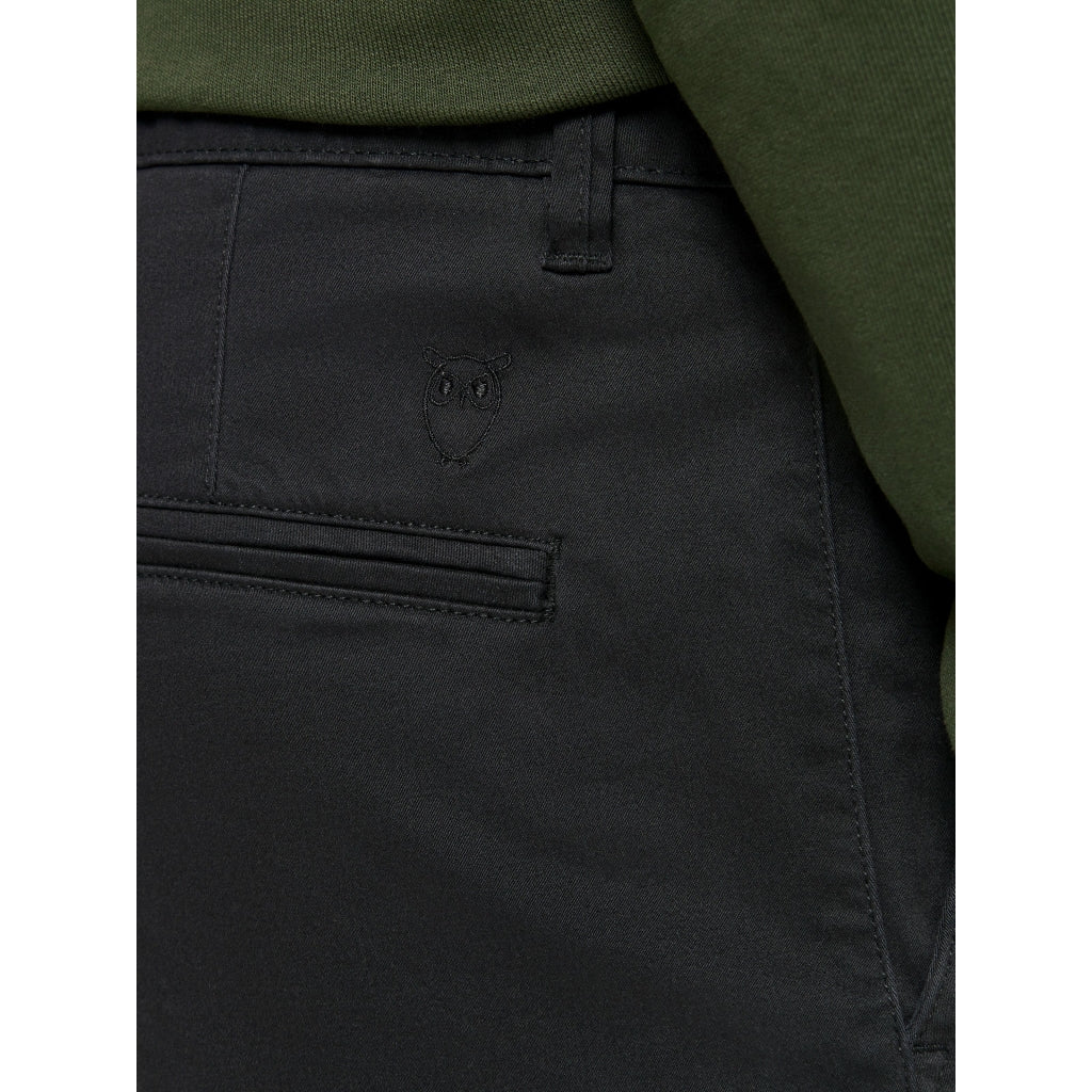 LUCA slim twill chino pants - GOTS/Vegan - Black Jet