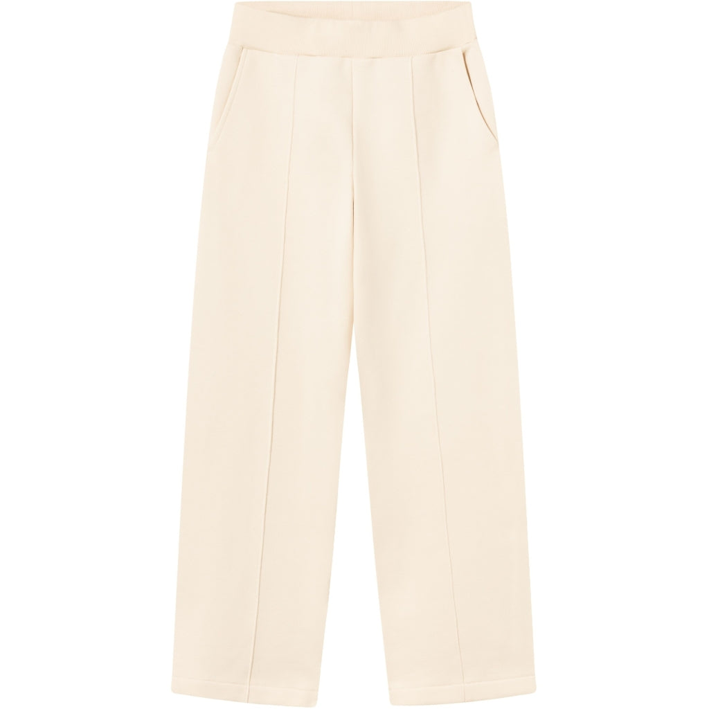 POSEY Wide High-Rise Sweat Elastic Waistband Pants - Buttercream