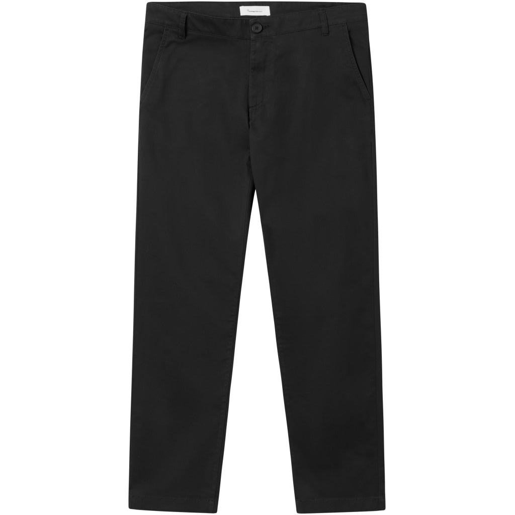 LUCA slim twill chino pants - GOTS/Vegan - Black Jet