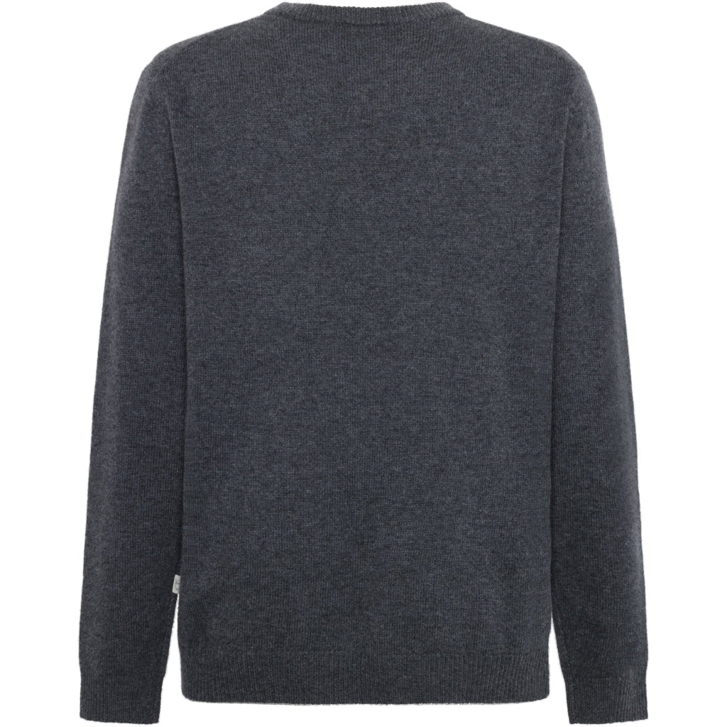 Cashmere Crew Neck Knit RWS - Dark Grey Melange