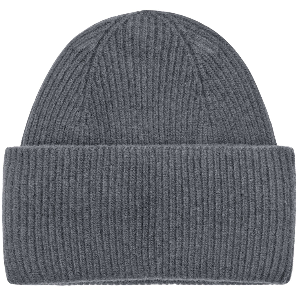 Cashmere Rib Beanie RWS - Dark Grey Melange