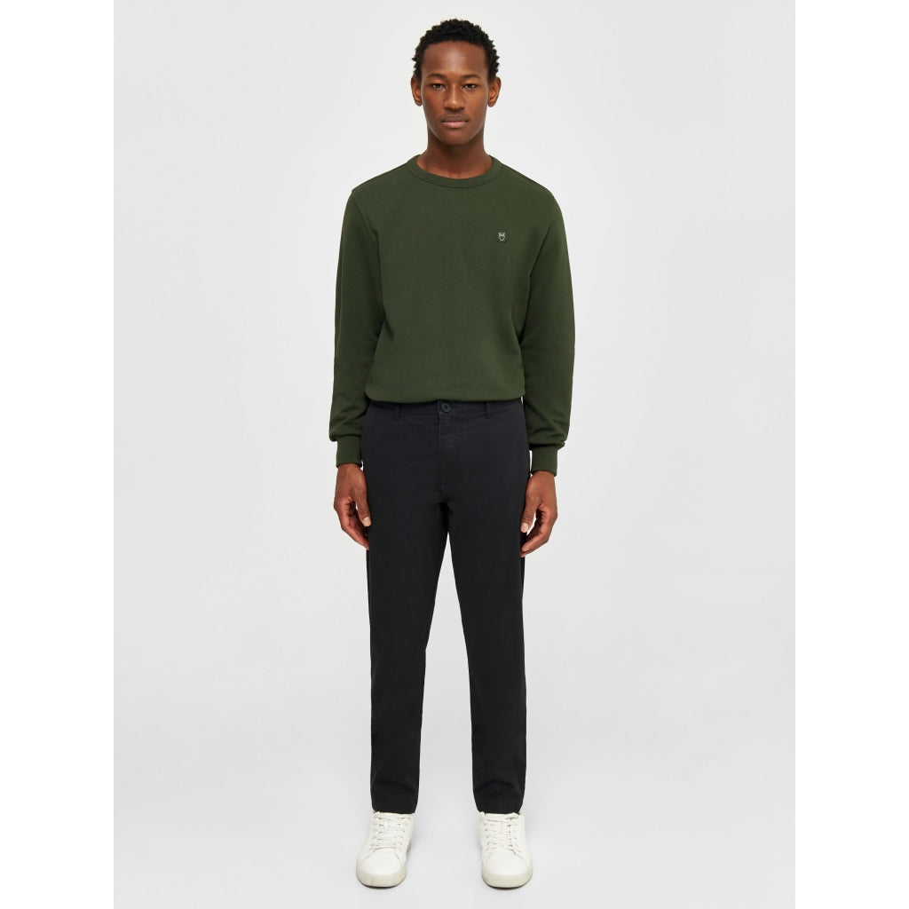LUCA slim twill chino pants - GOTS/Vegan - Black Jet