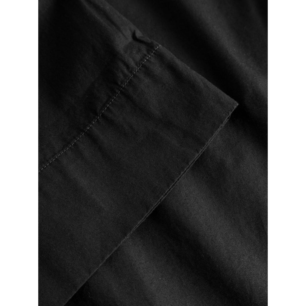 CHLOE Barrel High-Rise Poplin Elastic Waistband Pants - Black Jet