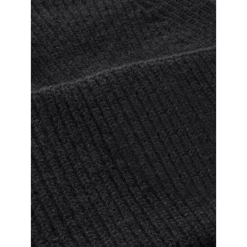 Cashmere Rib Beanie RWS - Black Jet