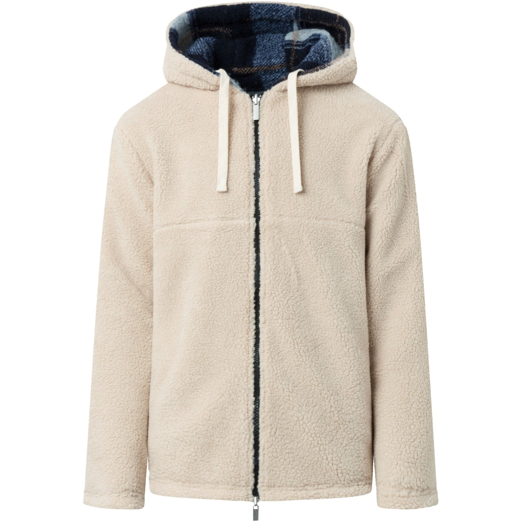 Teddy Reversable Zip Hood Jacket - GRS/Vegan - Blue Check