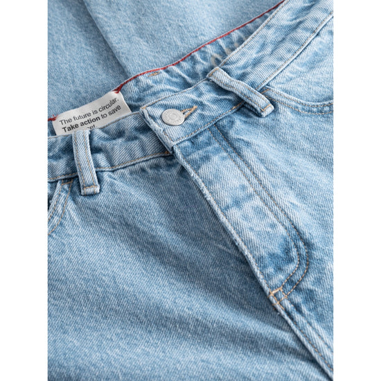 REBORN™ GALE Straight Mid-Rise Bleached Stonewash 5-Pocket Jeans