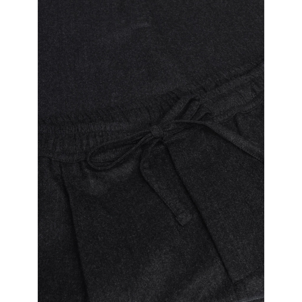 Fig loose wool pants - Dark Grey Melange