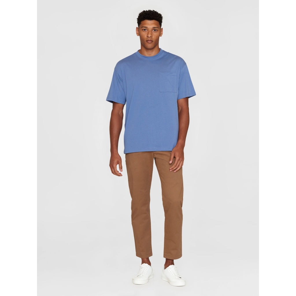 Loose fit heavy single t-shirt - OCS/Vegan - Moonlight Blue