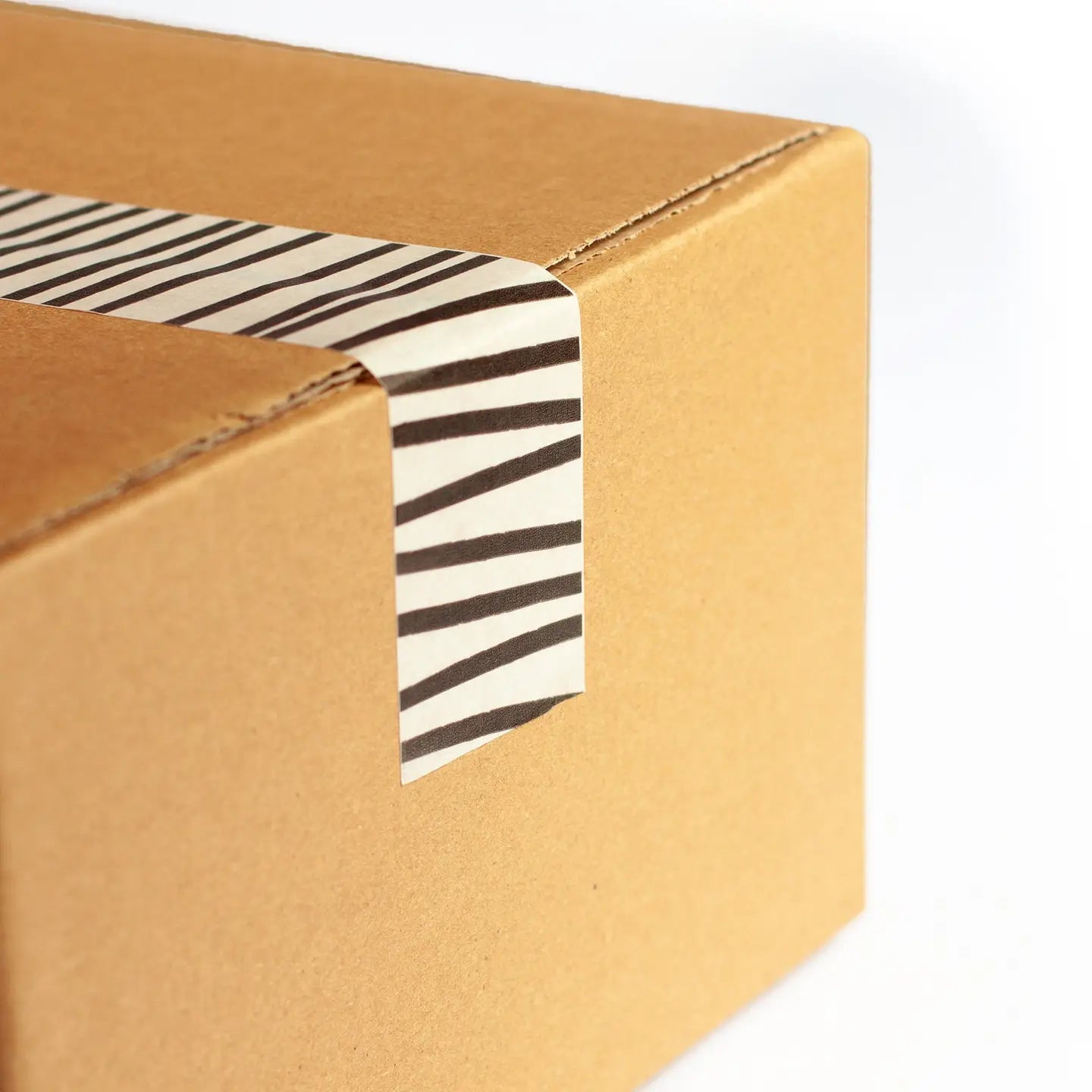 White Packing Tape - Printed Stripes