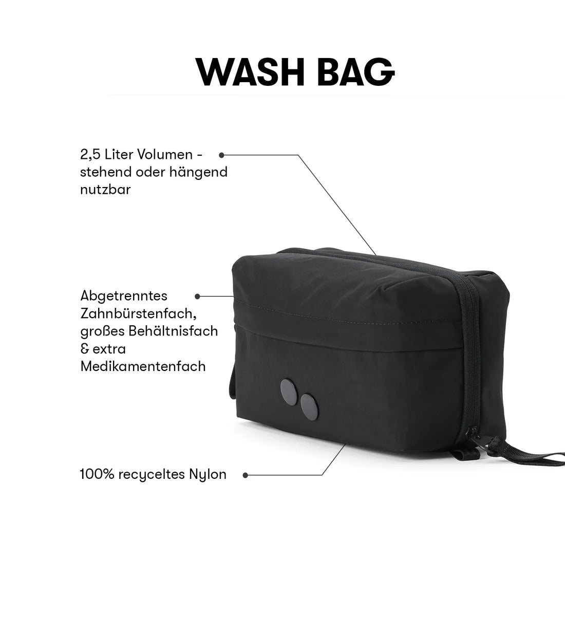 WASHBAG - CRINKLE BLACK