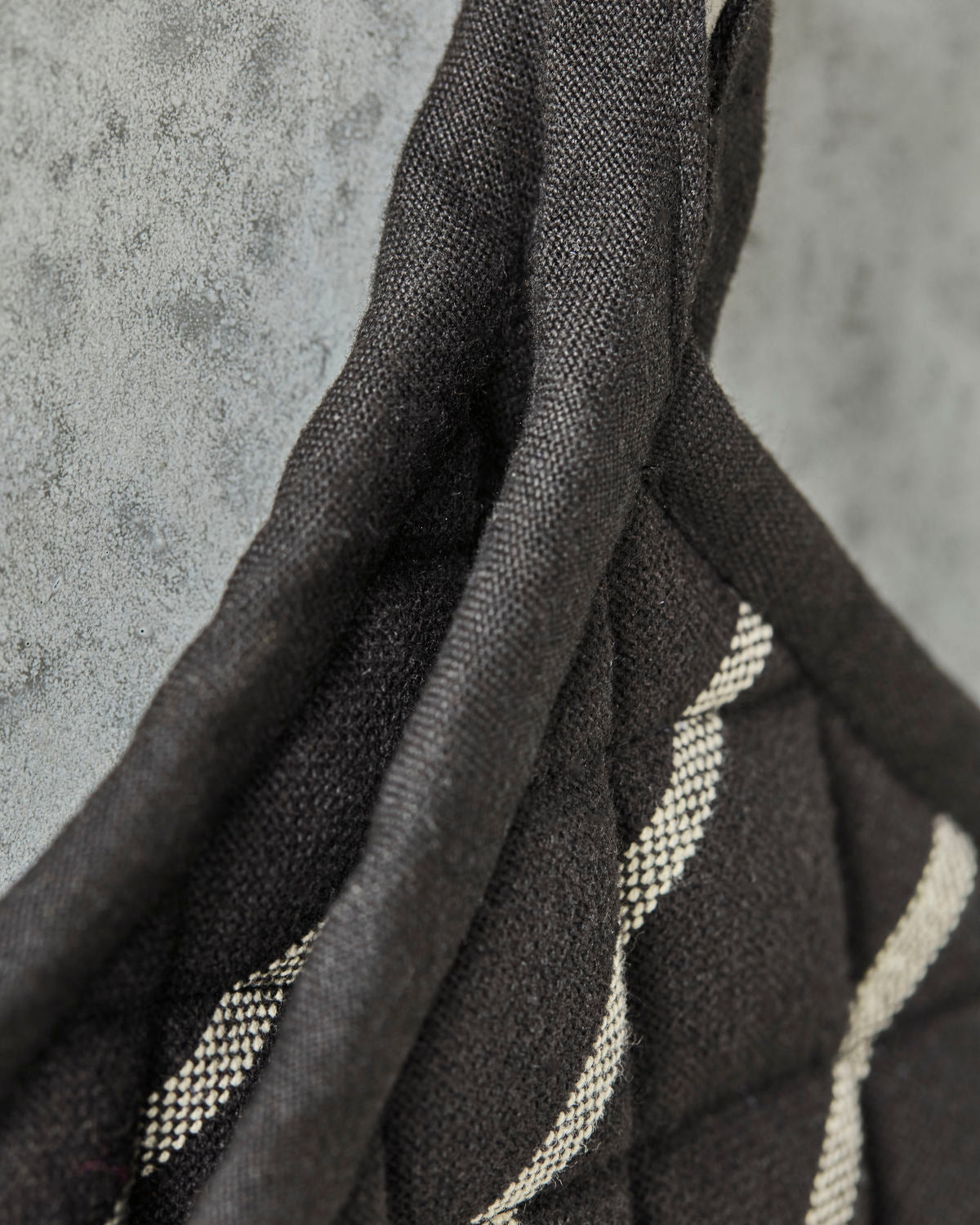 CHEF Potholders - Black with White Stripes - Set of 2