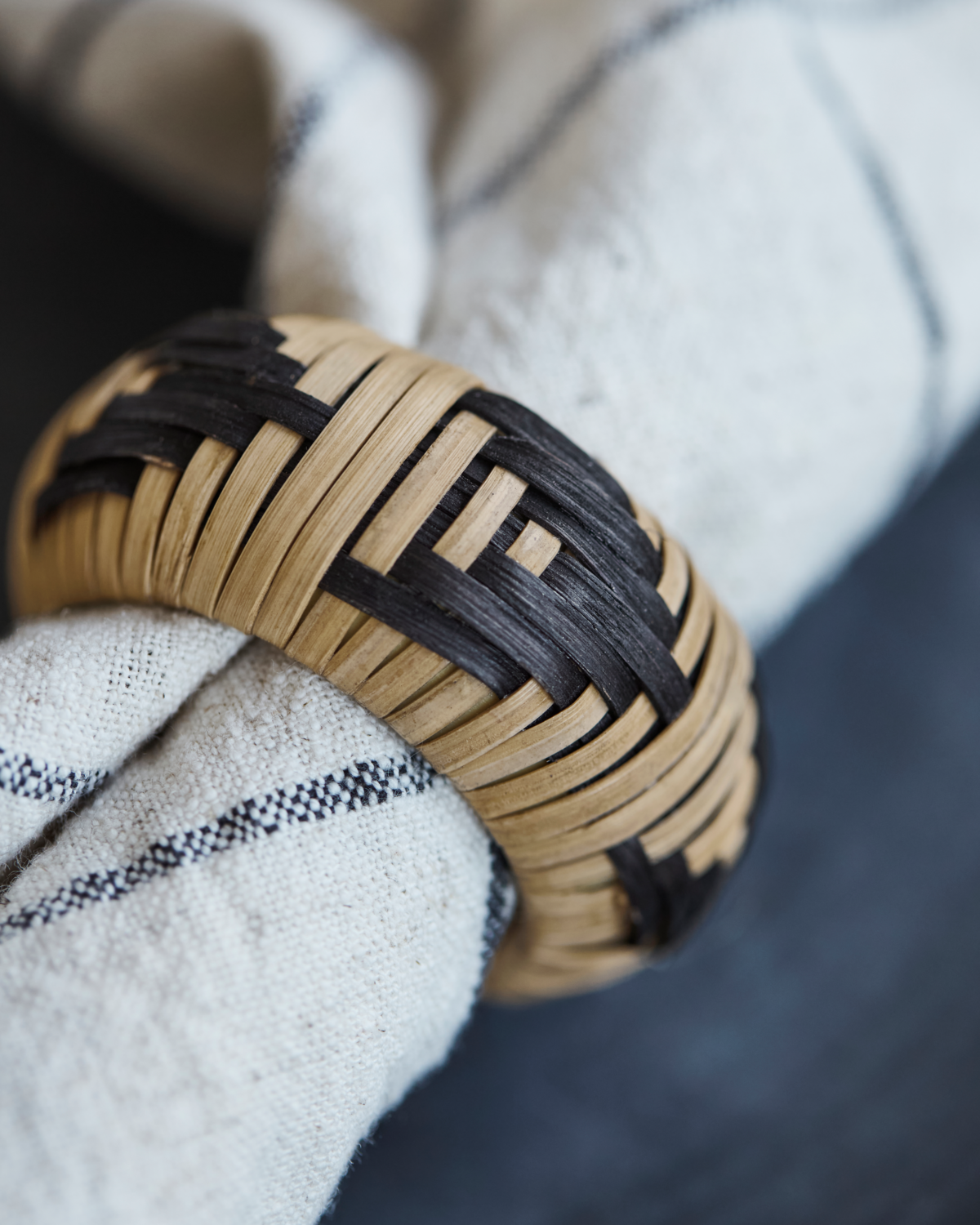 BAM Napkin Rings - Nature & Black