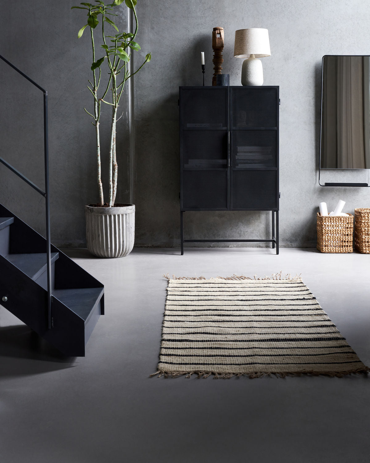 Rug Sima - Black & Natural