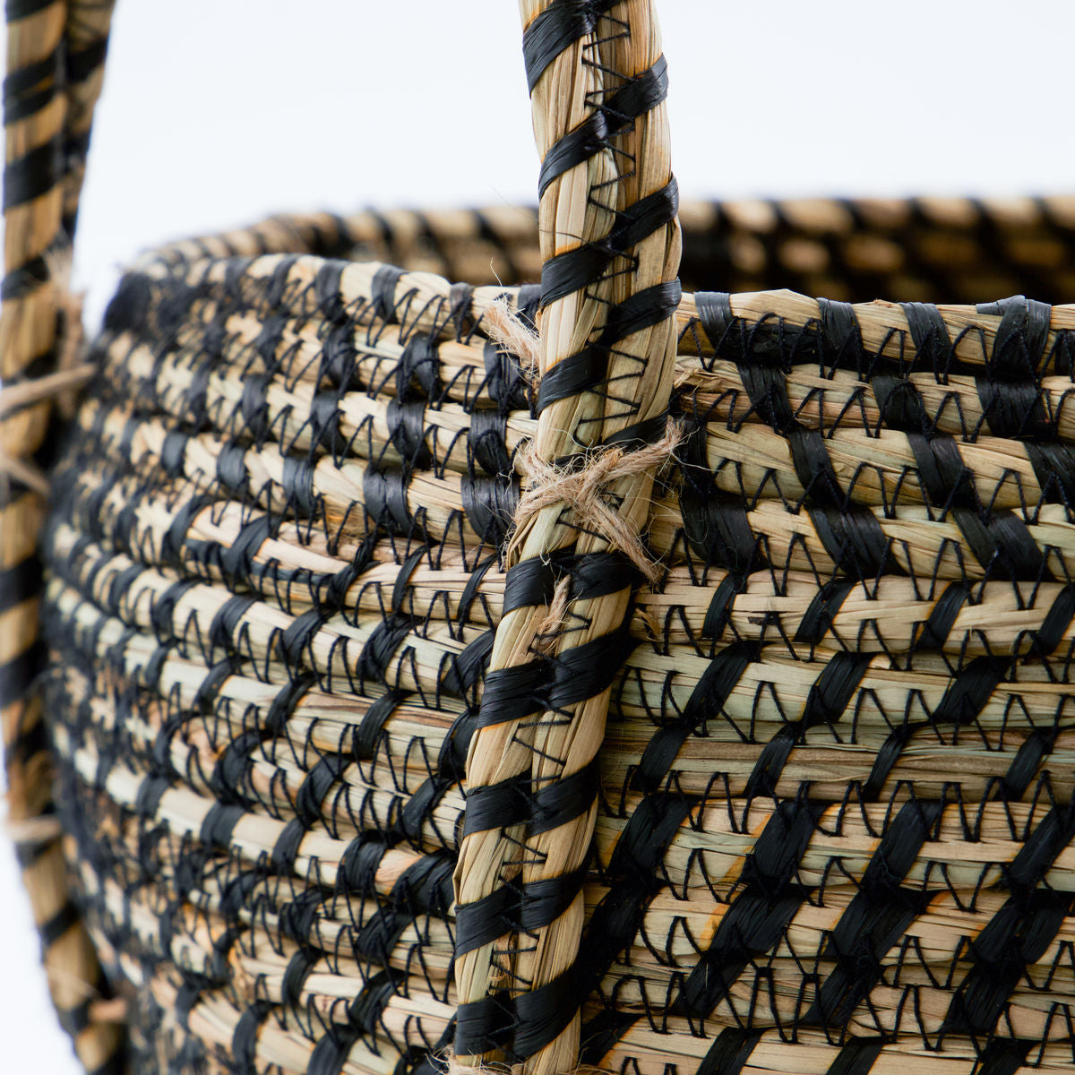 Distra Storage baskets - Black & Natural - Set of 2