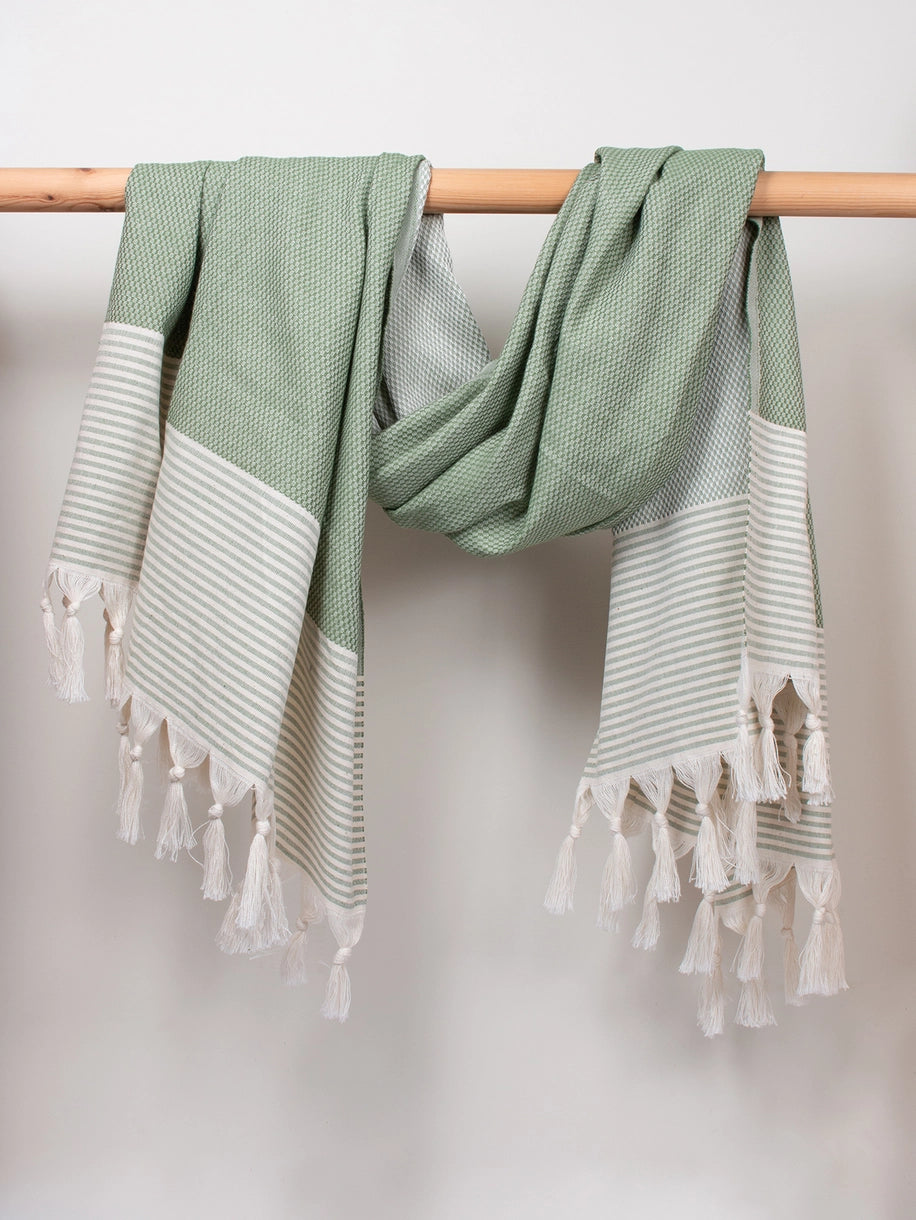 Amalfi Cotton Hammam Towel - Olive