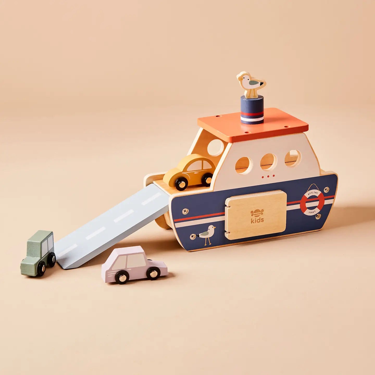 Wooden Ferry Toy Playset with Cars Fsc