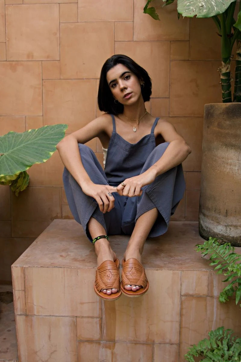 Nayeli Cognac - Leather Sole